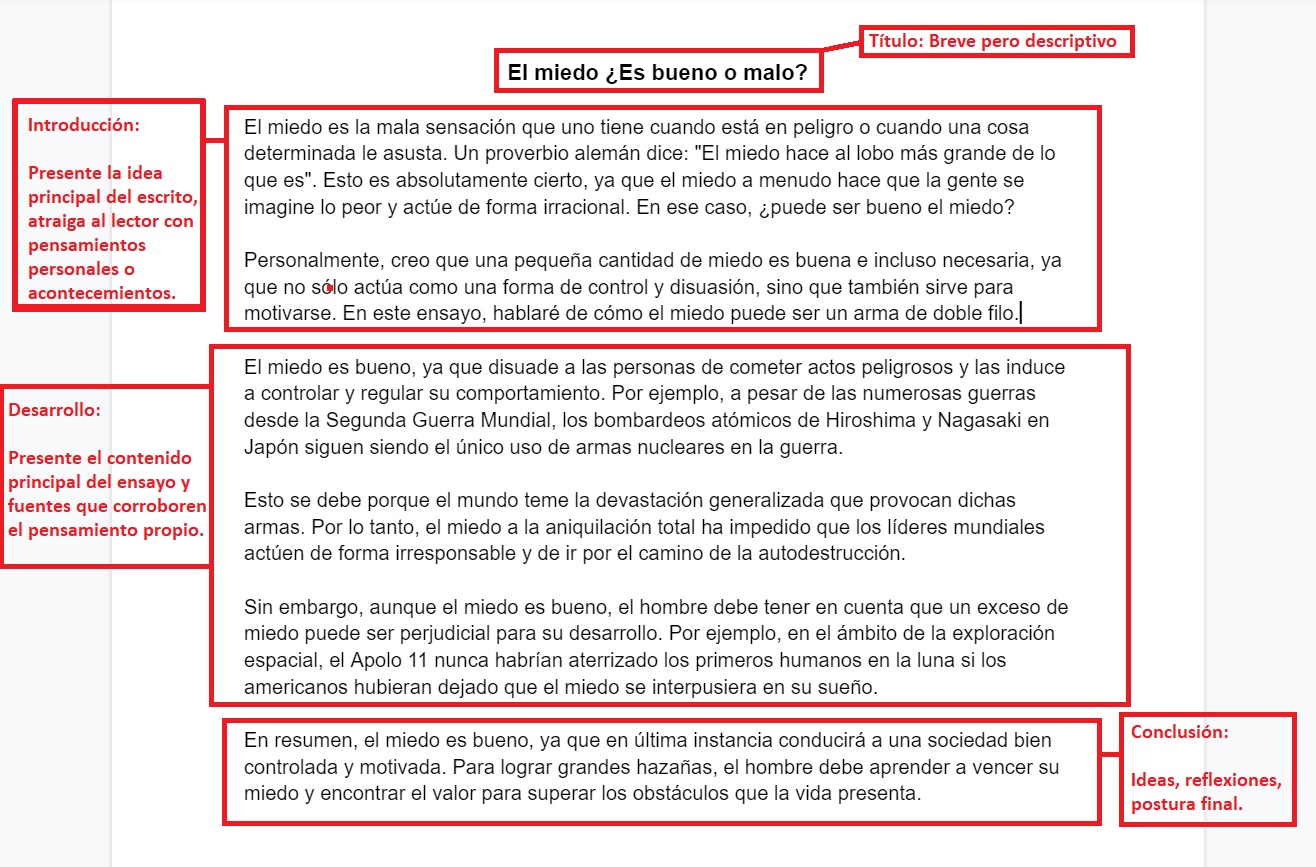 ensayo corto ejemplos estructura y guia para escribir