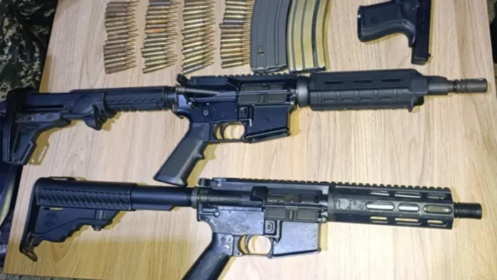 siete detenidos y nueve armas ilegales ocupadas en santiago