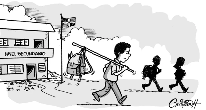 Deserción escolar alarmante en República Dominicana.