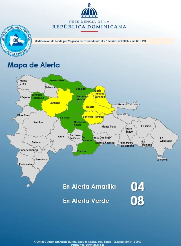 Alerta por lluvias intensas en provincias.