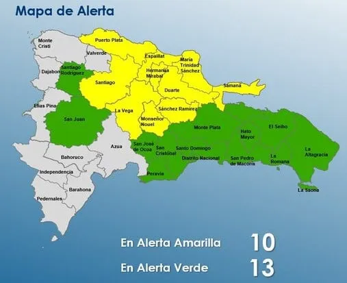 Vaguada activa genera alertas en provincias.