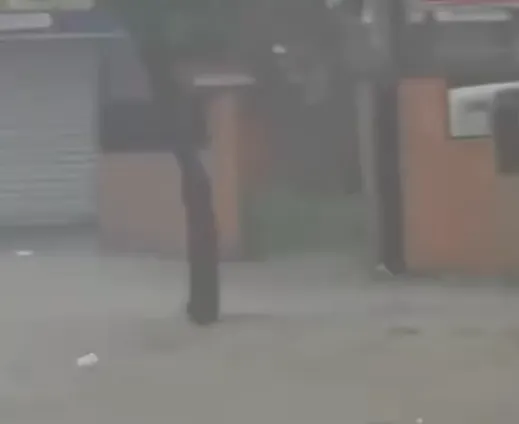 Inundaciones en Santiago por lluvias intensas