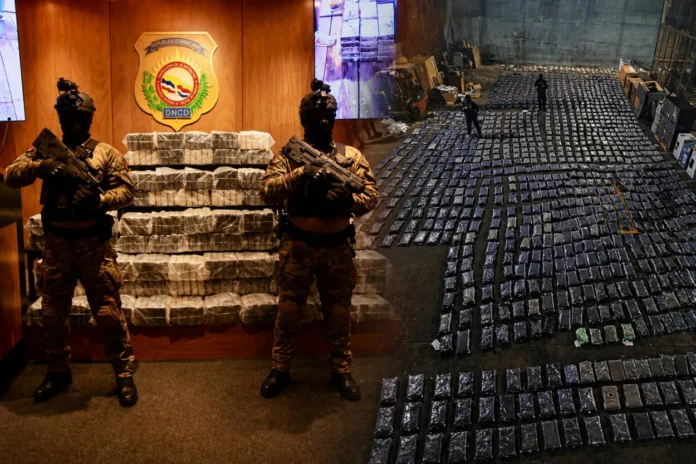 Cargamento de drogas decomisado en Baní.