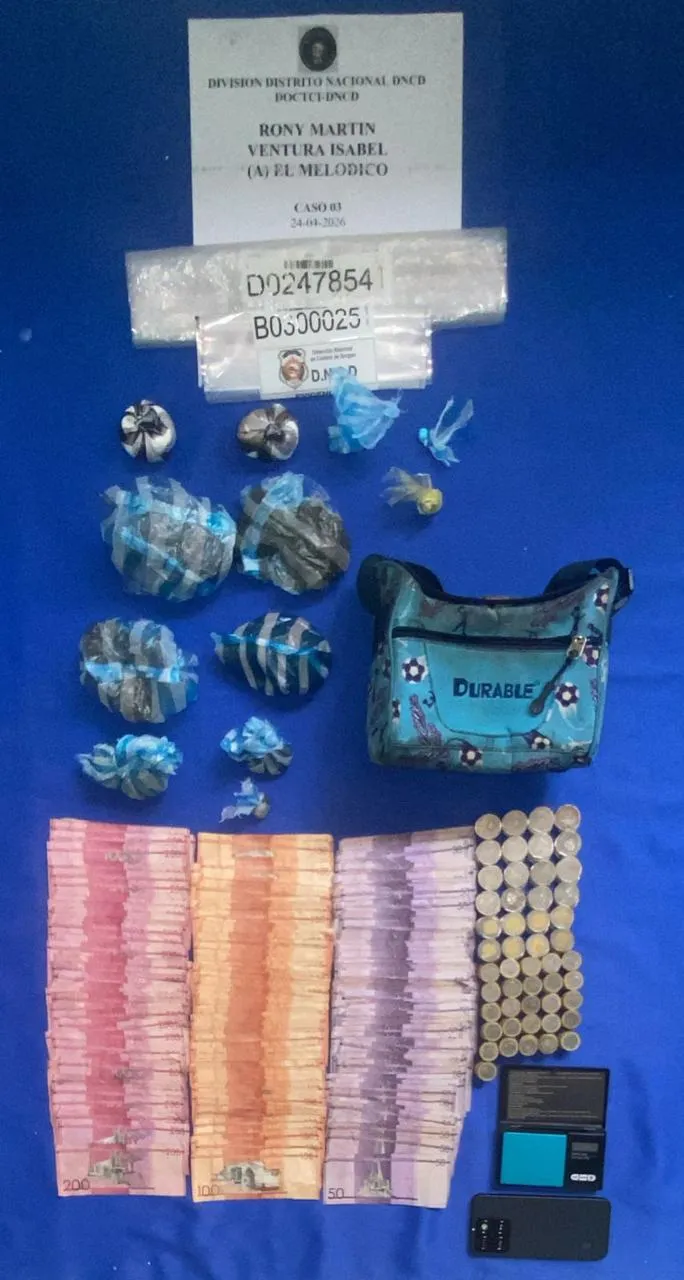 DNCD captura 27 y decomisa 13,000 gramos.