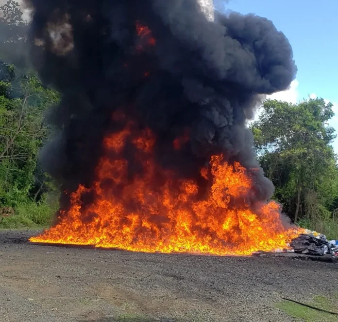 Inacif destruye drogas en Santo Domingo.
