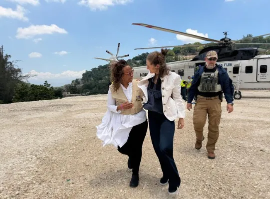 Princesa Sarah Zeid en Haití, apoyo humanitario.