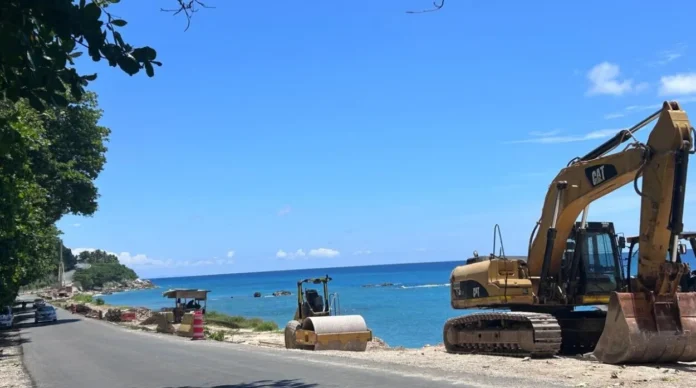 Construcción del bulevar en San Rafael.