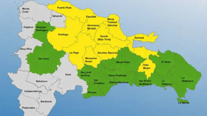 Alerta amarilla por lluvias en provincias