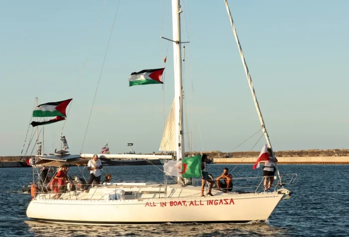 Flotilla Sumud interceptada en aguas internacionales.