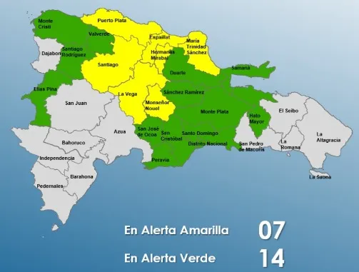 Alertas meteorológicas por vaguada en provincias.