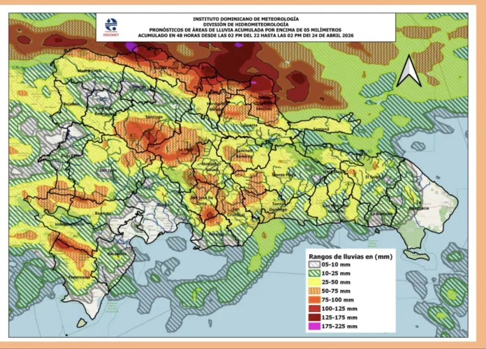 Alerta roja por lluvias en Puerto Plata