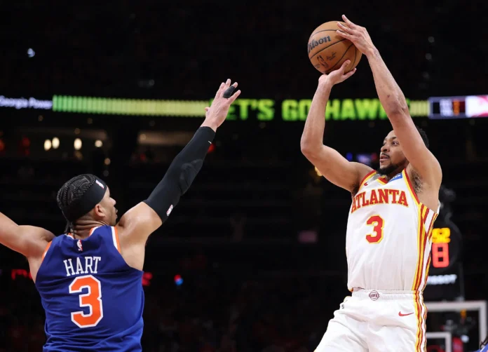 Hawks vencen a Knicks en emocionante partido
