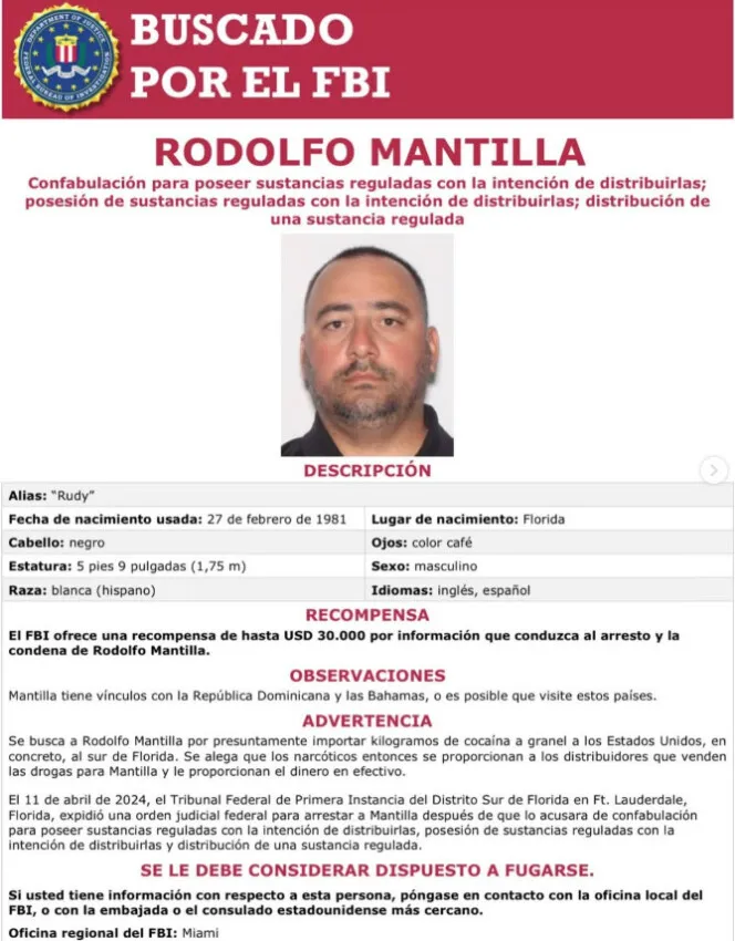 Recompensa de 30,000 dólares por Rudy Mantilla
