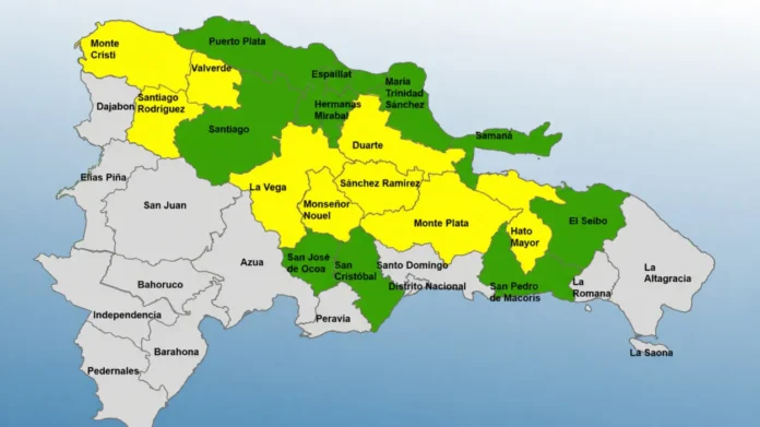 Alerta por lluvias en 19 provincias