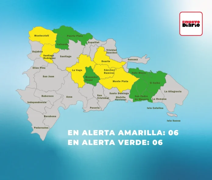Reducción de alerta por lluvias en provincias