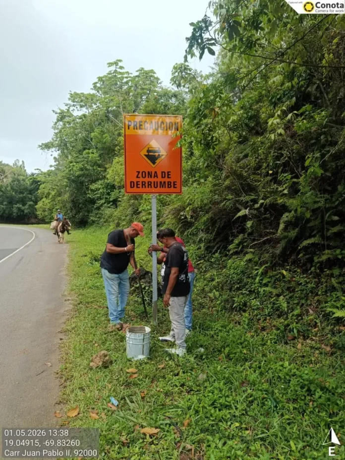 Intervención en carretera Juan Pablo II Samaná