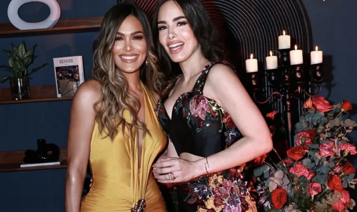 Caroline Aquino felicita a Isaura Taveras.