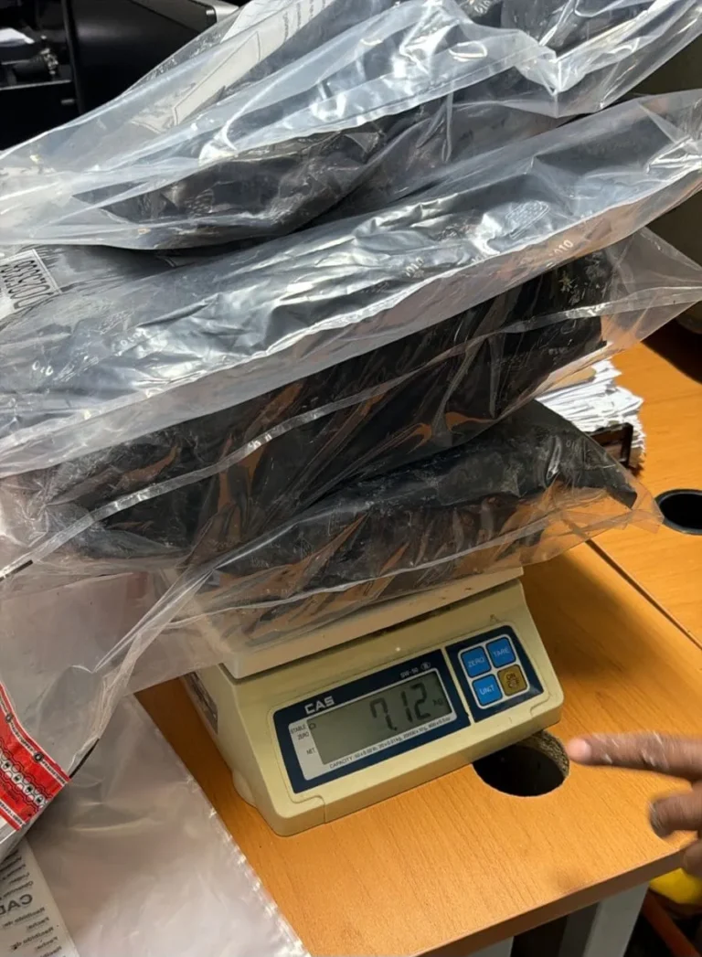 Detienen a estadounidense en AILA con siete kilos de cocaína