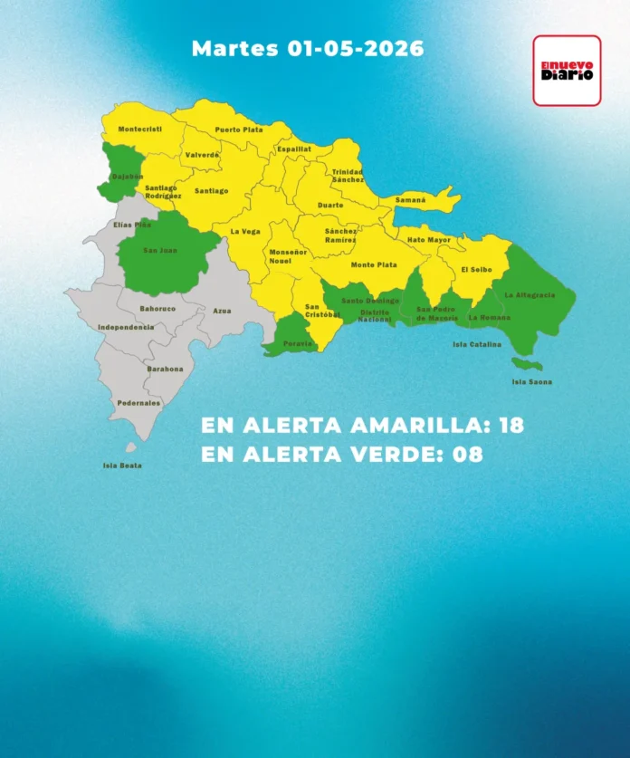 Actualización de alertas por lluvias en el país