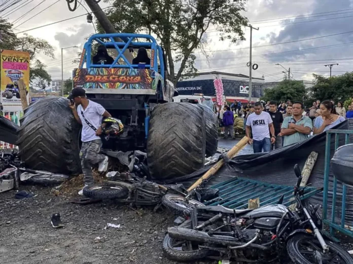 Accidente automovilístico en Popayán, Colombia.