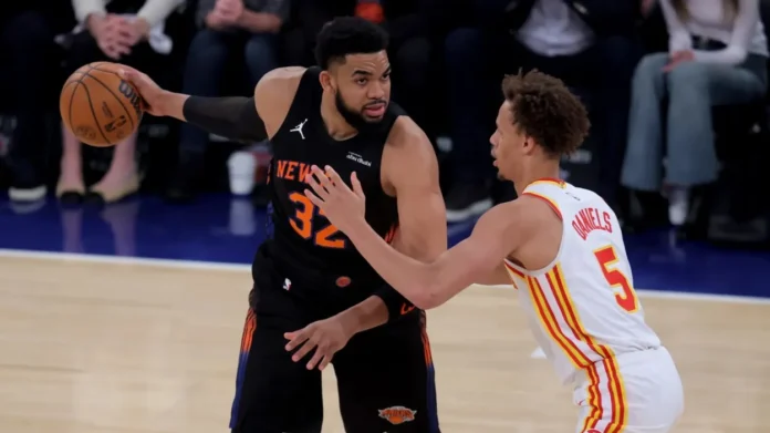 Karl Towns destaca en playoffs contra Hawks.